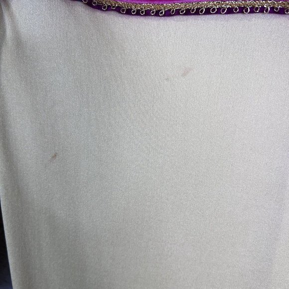 Vintage Malcolm Star Rizkallah Maxi Dress With Rhinestone Beading Size 12 Yellow - Picture 7 of 16